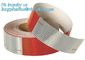 Tape Red&amp;White Reflective tapes/sheeting/marks for vehicle,Aluminized avery CE mark conspicuity metalized reflective tape supplier