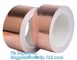 Conductive copper foil tape 25m 50m for EMI shielding welding, electrical maintenance conductive copper foil tape bageas supplier