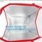Large Thermal Insulated Reusable Aluminium Foil Insulation Cooler Bag,Insulation oxford cooler bag tote organizer holder supplier