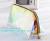 Eco Beauty Holographic Travel Cosmetic Bag,Makeup Bag PVC Holographic Laser Clear Transparent Women Cosmetic Bag handy supplier