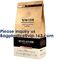 Eco Friendly High Barrier Kraft Paper Coffee Bags Valve,Flat Bottom Aluminum Foil Coffee Bag One Way Valve supplier