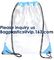 PVC Drawstring Bag Backpack With Solid Bottom Promotional Custom 210D Transparent PVC Clear Drawstring Backpack Bags supplier