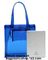 Beach Bag Clear PVC Bag Tote With Inner Pocket And Zipper Closure,PVC Bag Beach Tote With Black Handles, Bagease supplier
