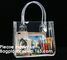 Thick Clear PVC Handbag With Tube Handles,Cosmetic/ Makeup/ Toiletry Clear PVC Travel Wash Bag with handle, Bagease supplier