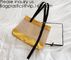 Transparent PVC Blanket Bag/Plastic Shopping Bag/Packaging Bag With Black Woven Trim And Webbing Handle, bagease, packag supplier