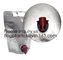 Liquid Stand Up Pouch Spout Bag With Tap For Red Aluminum Foil Custom Wine Packaging Air Bubble Bags, Wine Carriers, Jui supplier