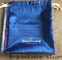 Luxury Satin Handbag Dust Cover Bag,Dark Blue Thick Matt Satin Pouch With Ribbon,Satin Drawstring Bag For Bikini package supplier