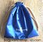 Luxury Satin Handbag Dust Cover Bag,Dark Blue Thick Matt Satin Pouch With Ribbon,Satin Drawstring Bag For Bikini package supplier