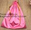 Customized Satin Lingerie Sock Packaging Bag,Colorful Satin Bag For Hair Packaging,Green Pink Rose Gold Satin Drawstring supplier