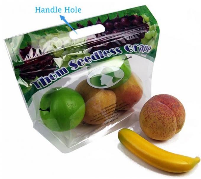 vegetable and fruit packing zipper zip lock slider bag, Green grapes