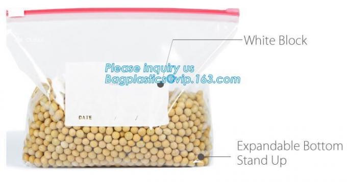 slider ziplock bag doypack zipper/ECO-friendly slider bag, Slider Bags Stand Up Slider Bags For Food, frosted zipper loc