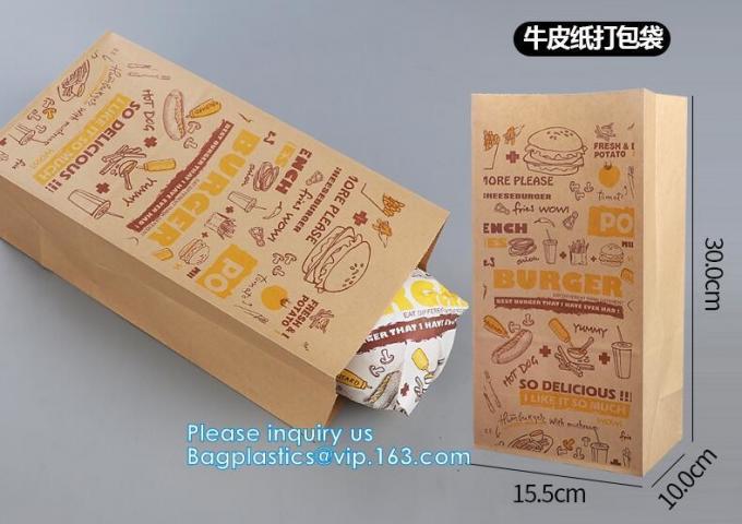 snack paper bag, snack bag, deli bag, deli paper bag, deli wrap bag, wrapping paper bag,fast food lunch bag, hot dog bag
