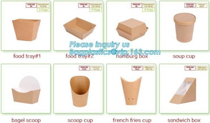 Disposable F Flute Corrugated Kraft Paper Food Tray For Hot Dog Burger Fries Triangle Packaging Pizza Box, Bagease, Bagp