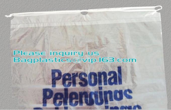 Biodegradable Dry Cleaning Shop Disposable Plastic Laundry Bag Poly Drawstring Bags,Poly Plastic Drawstring Hotel Laundr