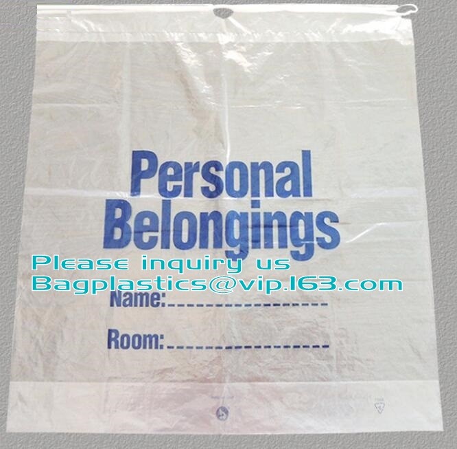 Biodegradable Dry Cleaning Shop Disposable Plastic Laundry Bag Poly Drawstring Bags,Poly Plastic Drawstring Hotel Laundr