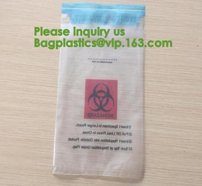 Yellow Bags Danger Biological Hazard,Biological Hazard Clipseal Bag