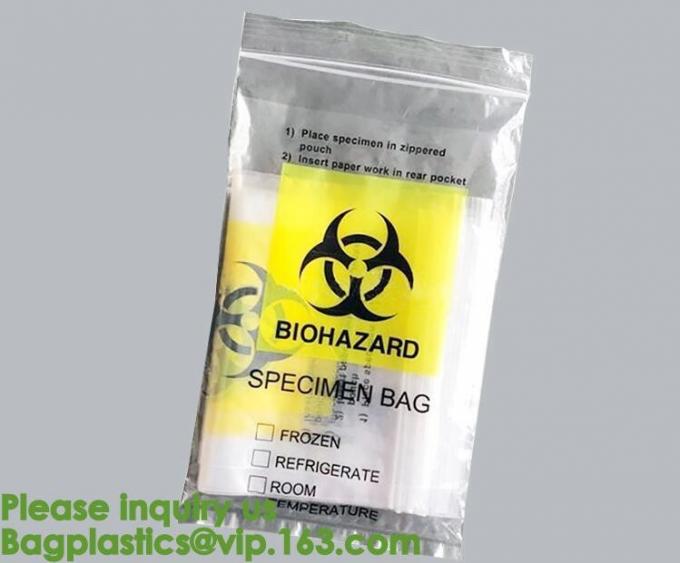 Yellow Bags Danger Biological Hazard,Biological Hazard Clipseal Bag