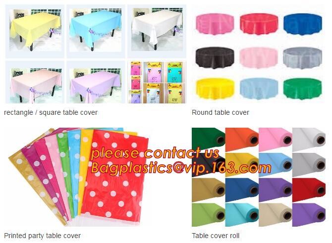 Polka Dots Banquet Plastic Tablecloths Table Cover Wedding Party Decorations, plastic oval table tablecloth PVC waterpro