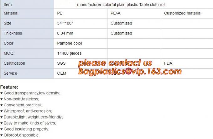 Polka Dots Banquet Plastic Tablecloths Table Cover Wedding Party Decorations, plastic oval table tablecloth PVC waterpro