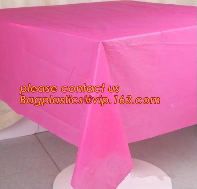 Polka Dots Banquet Plastic Tablecloths Table Cover Wedding Party Decorations, plastic oval table tablecloth PVC waterpro