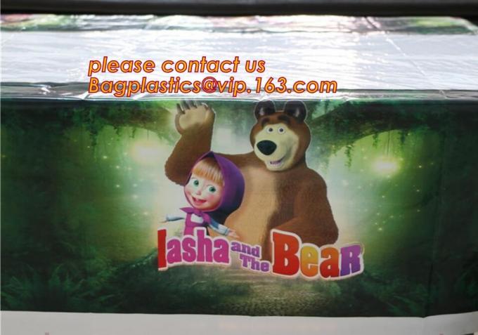 Polka Dots Banquet Plastic Tablecloths Table Cover Wedding Party Decorations, plastic oval table tablecloth PVC waterpro