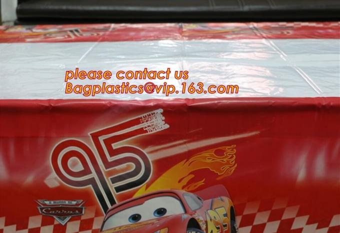 Polka Dots Banquet Plastic Tablecloths Table Cover Wedding Party Decorations, plastic oval table tablecloth PVC waterpro