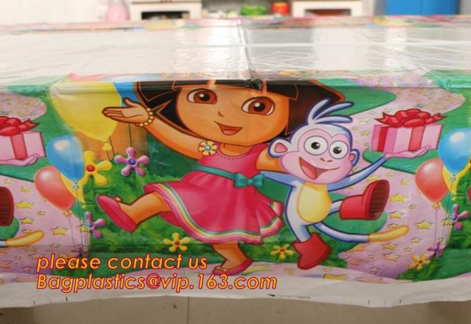 Polka Dots Banquet Plastic Tablecloths Table Cover Wedding Party Decorations, plastic oval table tablecloth PVC waterpro