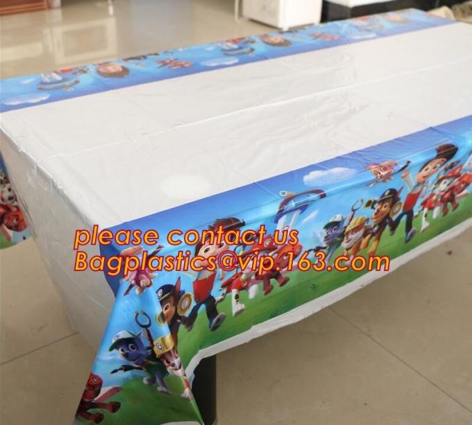 Polka Dots Banquet Plastic Tablecloths Table Cover Wedding Party Decorations, plastic oval table tablecloth PVC waterpro
