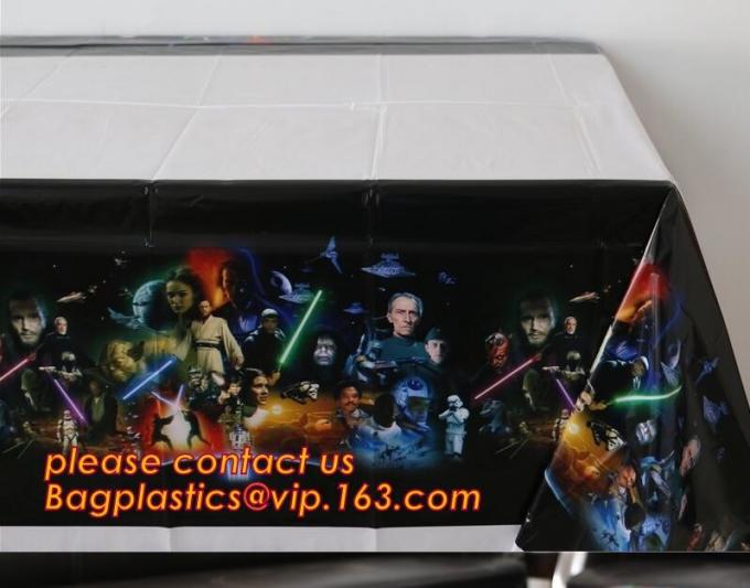 Polka Dots Banquet Plastic Tablecloths Table Cover Wedding Party Decorations, plastic oval table tablecloth PVC waterpro