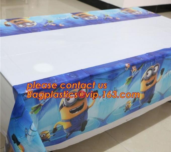 Polka Dots Banquet Plastic Tablecloths Table Cover Wedding Party Decorations, plastic oval table tablecloth PVC waterpro