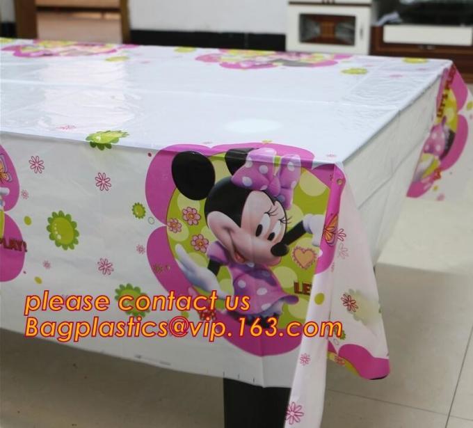 Polka Dots Banquet Plastic Tablecloths Table Cover Wedding Party Decorations, plastic oval table tablecloth PVC waterpro