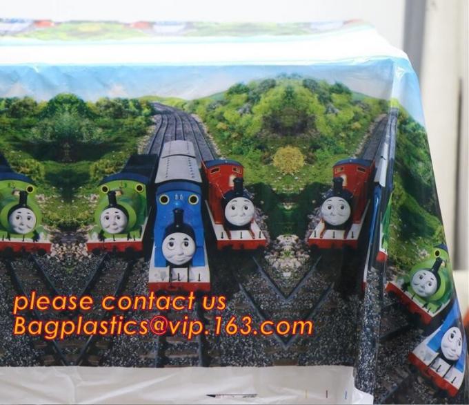 Polka Dots Banquet Plastic Tablecloths Table Cover Wedding Party Decorations, plastic oval table tablecloth PVC waterpro