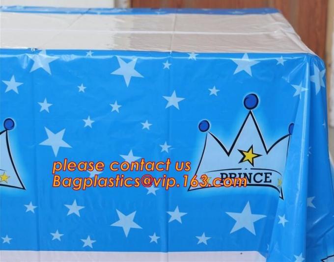 Polka Dots Banquet Plastic Tablecloths Table Cover Wedding Party Decorations, plastic oval table tablecloth PVC waterpro
