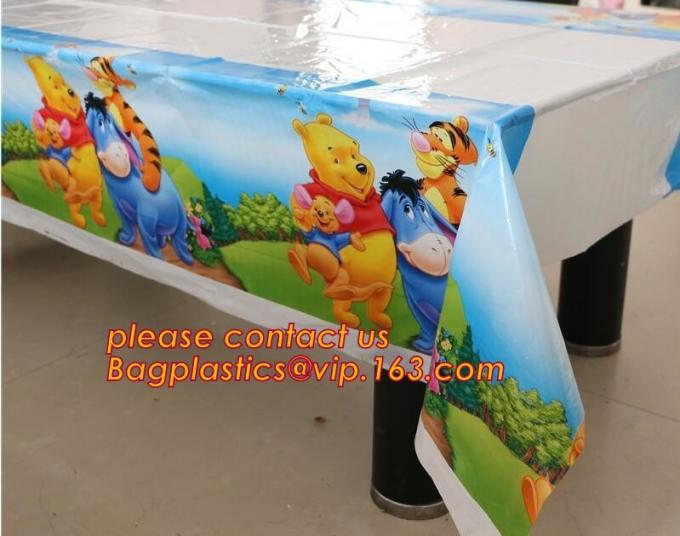Polka Dots Banquet Plastic Tablecloths Table Cover Wedding Party Decorations, plastic oval table tablecloth PVC waterpro