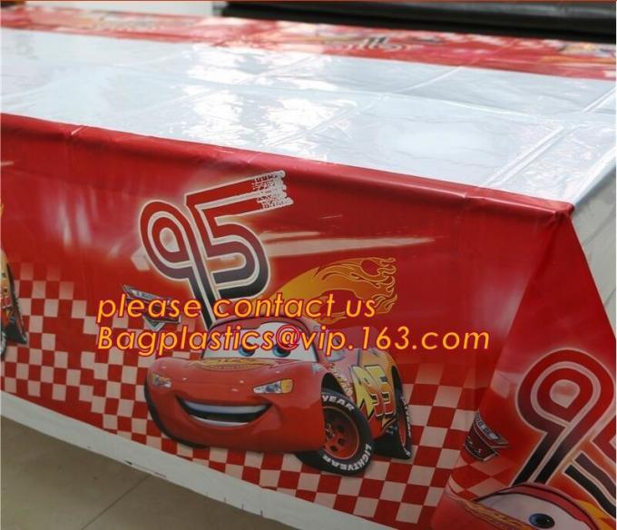 Polka Dots Banquet Plastic Tablecloths Table Cover Wedding Party Decorations, plastic oval table tablecloth PVC waterpro