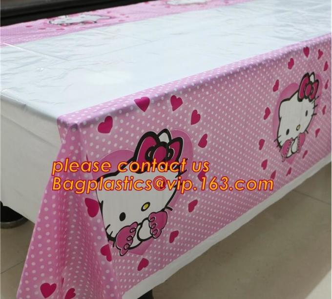 Polka Dots Banquet Plastic Tablecloths Table Cover Wedding Party Decorations, plastic oval table tablecloth PVC waterpro