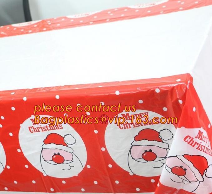 Polka Dots Banquet Plastic Tablecloths Table Cover Wedding Party Decorations, plastic oval table tablecloth PVC waterpro