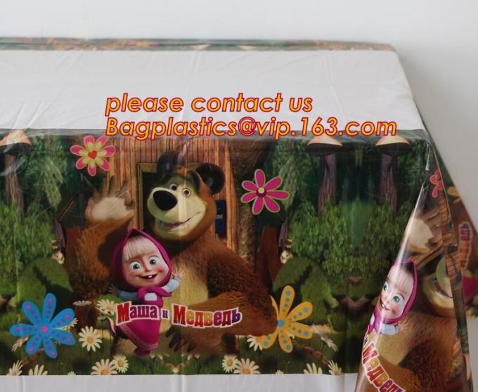 Polka Dots Banquet Plastic Tablecloths Table Cover Wedding Party Decorations, plastic oval table tablecloth PVC waterpro