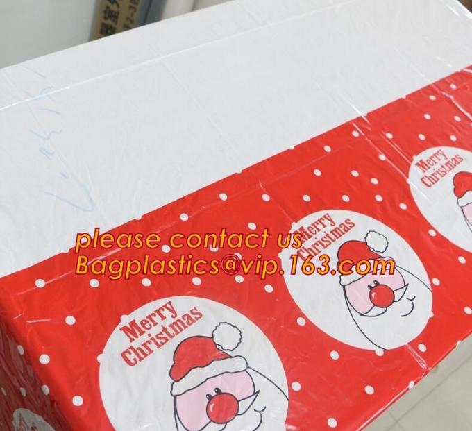 Polka Dots Banquet Plastic Tablecloths Table Cover Wedding Party Decorations, plastic oval table tablecloth PVC waterpro