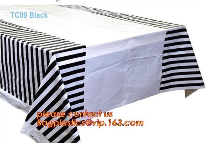 Polka Dots Banquet Plastic Tablecloths Table Cover Wedding Party Decorations, plastic oval table tablecloth PVC waterpro