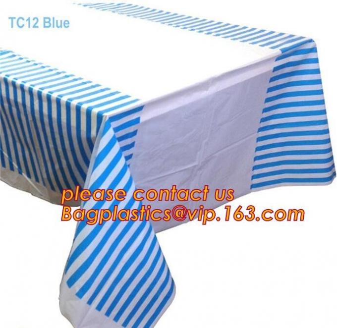 Polka Dots Banquet Plastic Tablecloths Table Cover Wedding Party Decorations, plastic oval table tablecloth PVC waterpro