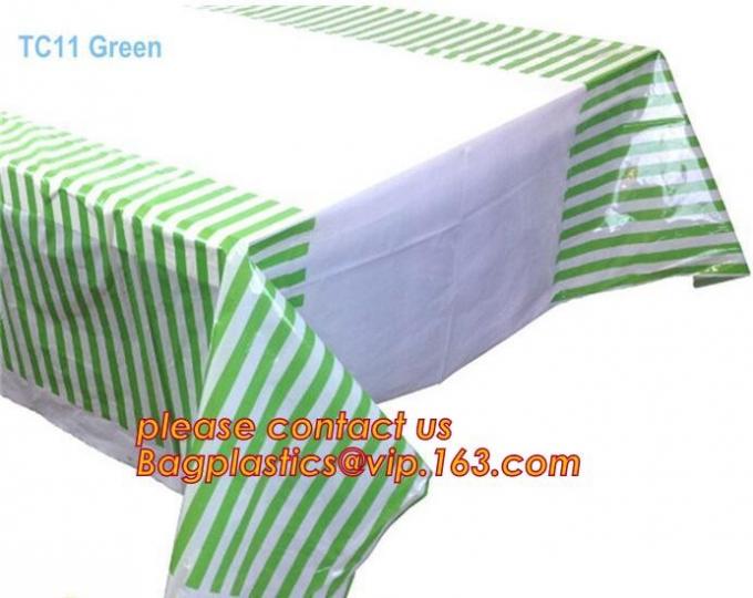 Polka Dots Banquet Plastic Tablecloths Table Cover Wedding Party Decorations, plastic oval table tablecloth PVC waterpro