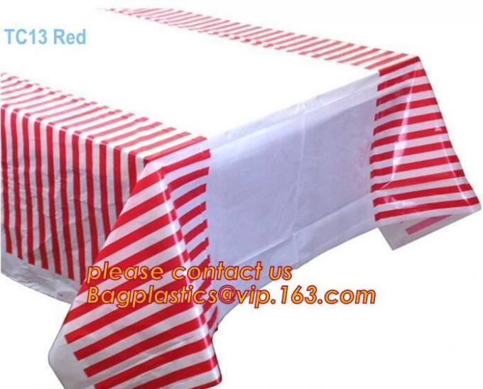 Polka Dots Banquet Plastic Tablecloths Table Cover Wedding Party Decorations, plastic oval table tablecloth PVC waterpro