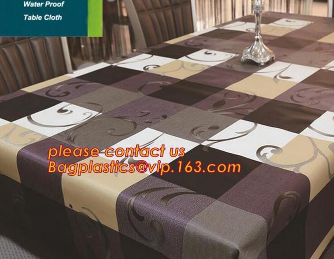 Polka Dots Banquet Plastic Tablecloths Table Cover Wedding Party Decorations, plastic oval table tablecloth PVC waterpro