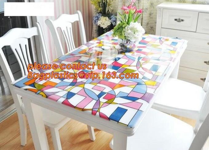 Polka Dots Banquet Plastic Tablecloths Table Cover Wedding Party Decorations, plastic oval table tablecloth PVC waterpro