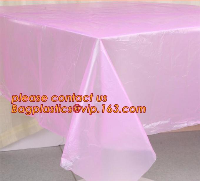 Polka Dots Banquet Plastic Tablecloths Table Cover Wedding Party Decorations, plastic oval table tablecloth PVC waterpro