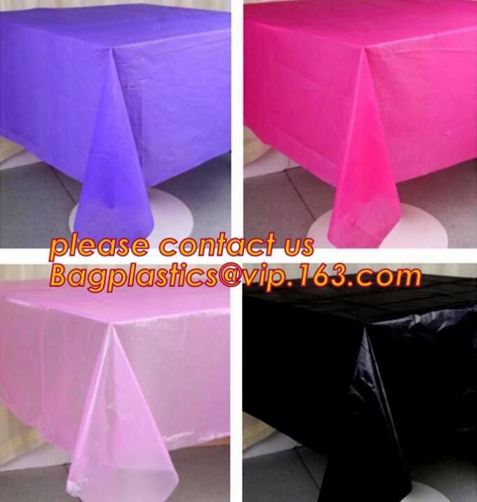 Polka Dots Banquet Plastic Tablecloths Table Cover Wedding Party Decorations, plastic oval table tablecloth PVC waterpro