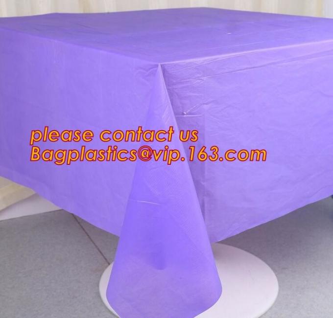 Polka Dots Banquet Plastic Tablecloths Table Cover Wedding Party Decorations, plastic oval table tablecloth PVC waterpro