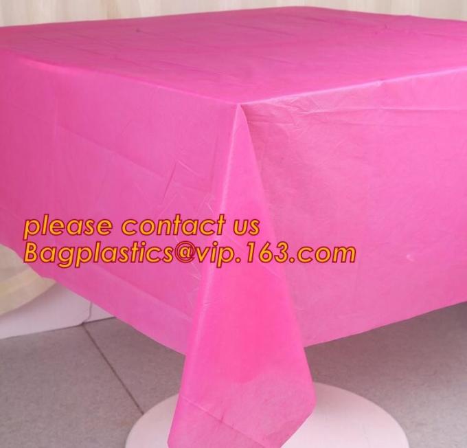 Polka Dots Banquet Plastic Tablecloths Table Cover Wedding Party Decorations, plastic oval table tablecloth PVC waterpro