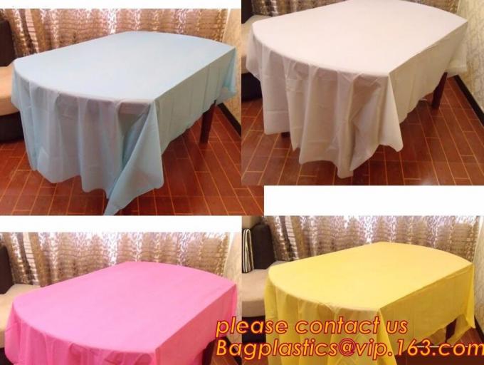 Polka Dots Banquet Plastic Tablecloths Table Cover Wedding Party Decorations, plastic oval table tablecloth PVC waterpro